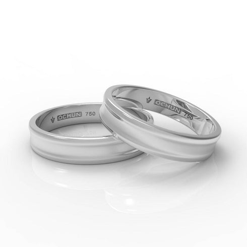 Tzuriel Quad - Anillos De Matrimonio Oro 18K - Ochun Joyeros - Ochun Joyeros